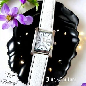 JUICY COUTURE Vintage G&P Silver And Leather Watch